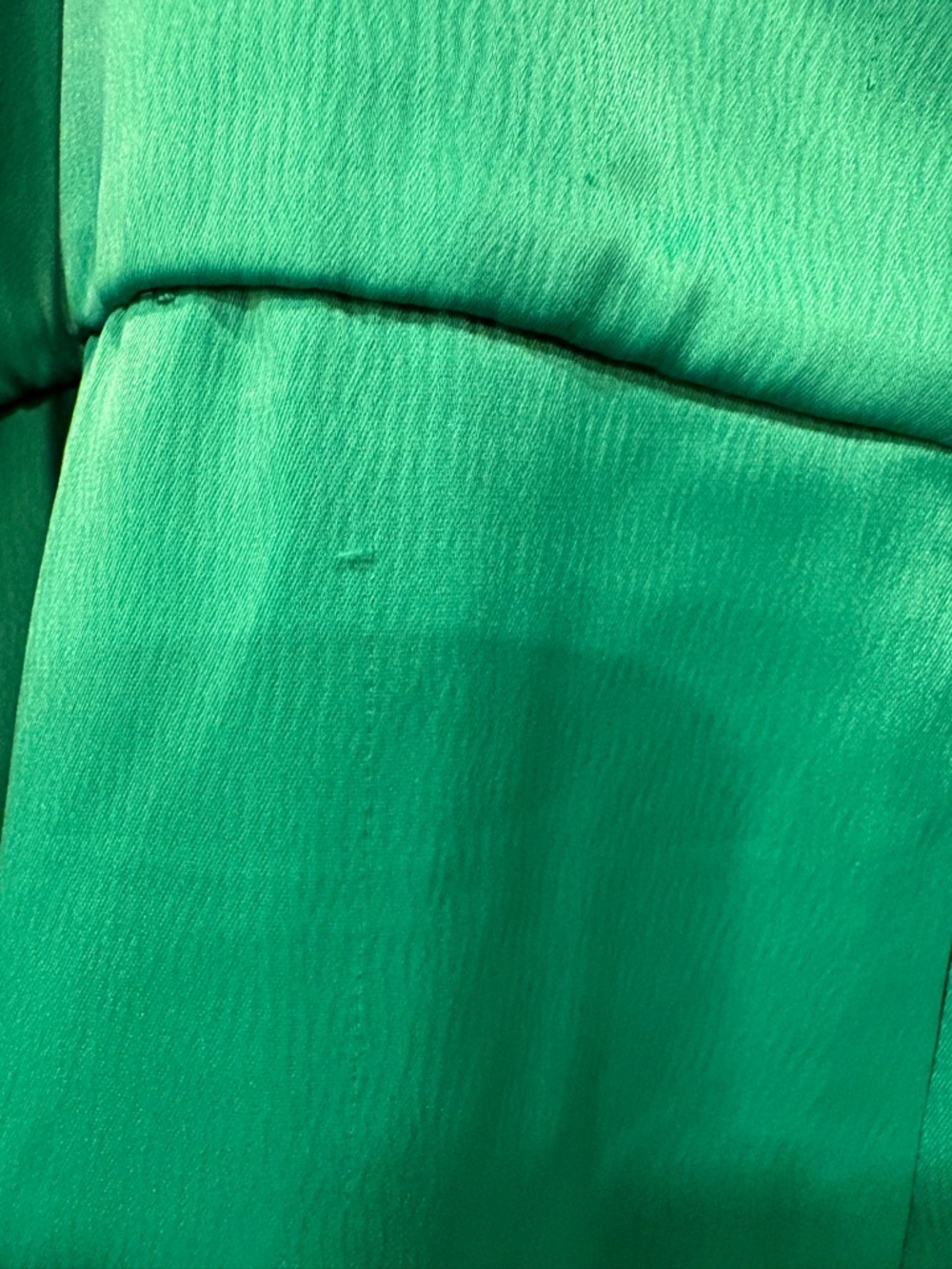 Blue Rain Green Satin Midi Dress with Side Slit - Picture 10 of 12